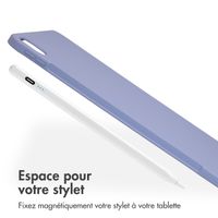 Accezz Coque Liquid Silicone avec porte-stylet iPad Pro 13 (2024) M4 - Lilas