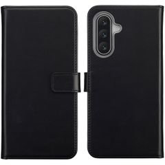 Selencia Étui portefeuille en cuir véritable Samsung Galaxy A17 - Noir