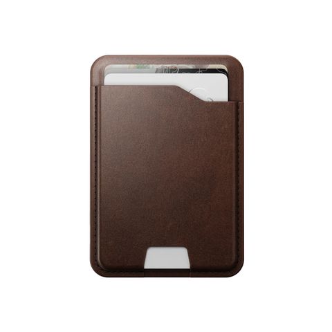 Nomad Horween Portefeuille Mag en cuir avec Apple Find My Tracking - Rustic Brown