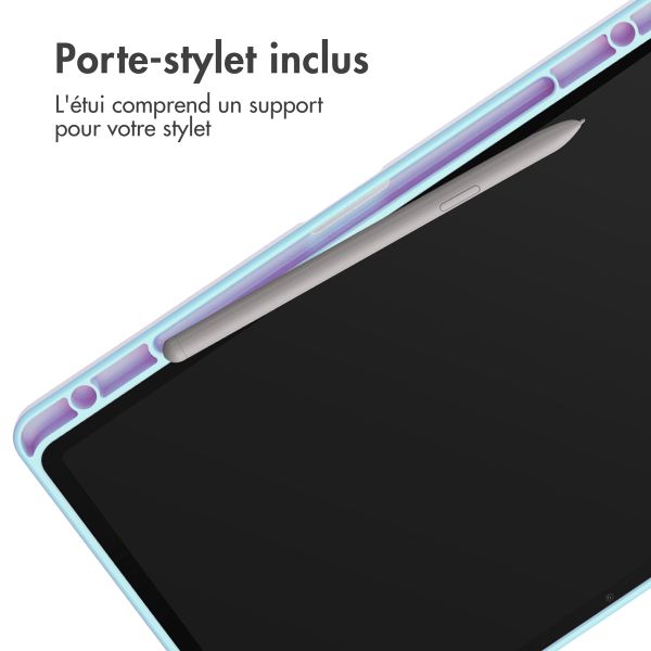 imoshion Coque tablette rigide Trifold Samsung Galaxy Tab S10 Plus / Tab S9 Plus / Tab S9 Plus FE 12.4 pouces - Bleu clair