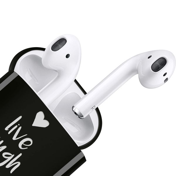imoshion Coque Hardcover Design Apple AirPods 1 / 2 - Live Laugh Love
