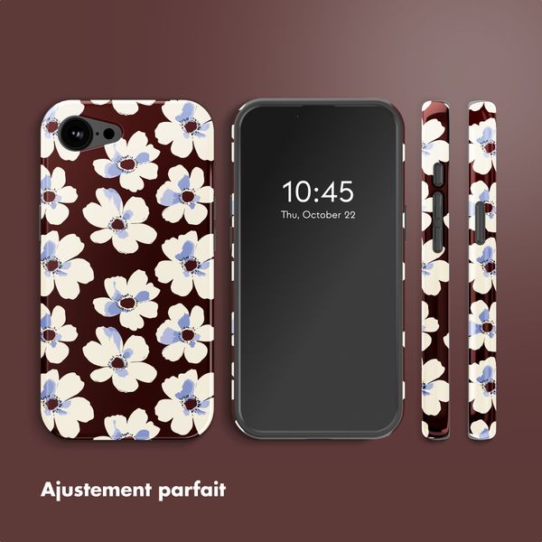 Selencia Coque arrière Vivid avec MagSafe Apple iPhone 16e - Choco Flower Pop