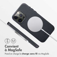 Accezz Coque arrière en cuir avec MagSafe Apple iPhone 15 Pro Max - Onyx Black