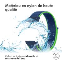 imoshion Bracelet en nylon le Fitbit Charge 5 / Charge 6 - Taille S - Bleu / Vert