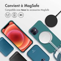 imoshion Coque de couleur avec cordon amovible MagSafe iPhone 12 (Pro) - Dark Green