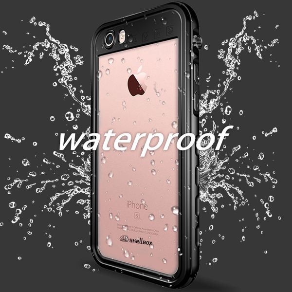 Redpepper Coque imperméable Dot Plus iPhone SE (2022 / 2020) / 8 / 7 / 6(s) - Noir