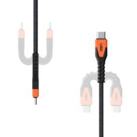 UAG Câble de charge USB-C vers USB-C avec cœur en Kevlar® - 1,5 mètre - Noir / Orange