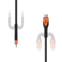 UAG Câble de charge USB-C vers USB-C avec cœur en Kevlar® - 1,5 mètre - Noir / Orange