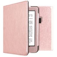 imoshion Étui de liseuse portefeuille en cuir végan Kobo Nia - Rose Doré