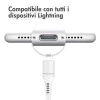 imoshion ﻿Câble Lightning vers USB - Non MFi - Textile tressé - 3 mètre - Blanc