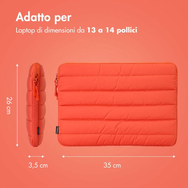 imoshion Pochette ordinateur Puffer 13-14 pouces - Apricot Crush Orange