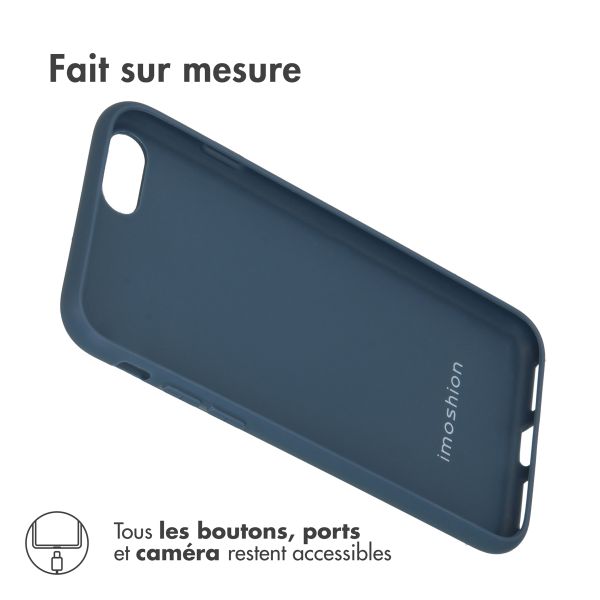 imoshion Coque Couleur iPhone SE (2022 / 2020) / 8 / 7 - Bleu foncé