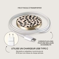 Burga Chargeur magnétique sans fil - MagSafe et Qi2 - Almond Latte / Gold