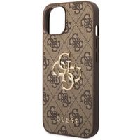 Guess Coque 4G Metal Logo Backcover iPhone 15 - Brun