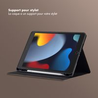 Selencia Coque tablette Riva Apple iPad 9 (2021) 10.2 pouces / iPad 8 (2020) 10.2 pouces / iPad 7 (2019) 10.2 pouces - Mocha Brown