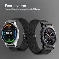 imoshion Bracelet tissée en nylon - Connexion universelle 22 mm - Noir