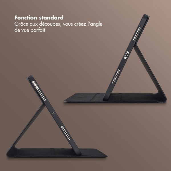 Selencia Coque tablette Riva Apple iPad Air 11 pouces (2025) M3 / (2024) M2 / Air 5 (2022) / Air 4 (2020) - Noir