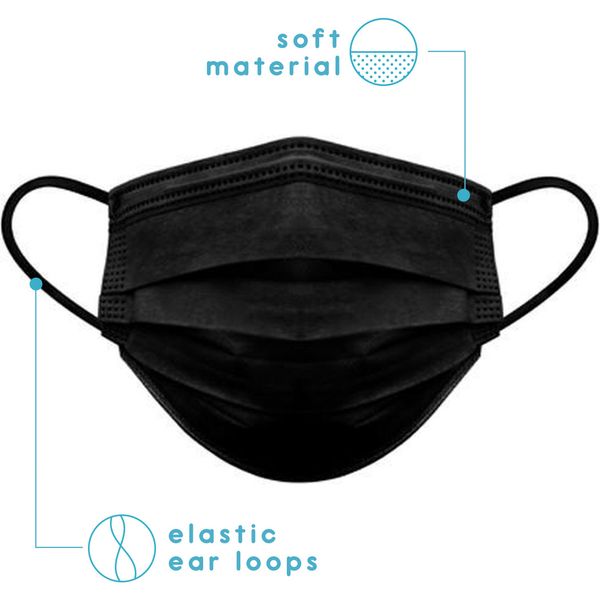 Masque jetable unisexe avec bande élastique pour adultes