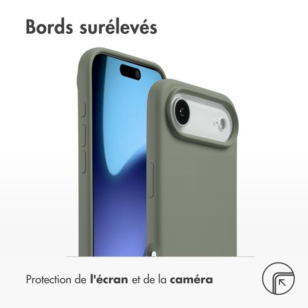 Accezz Coque Liquid Silicone avec MagSafe Apple iPhone Air - Cooper Green