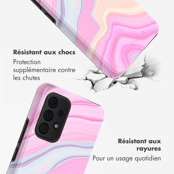 Selencia Coque arrière Vivid Samsung Galaxy A53 - Pastel Lipstick Marble