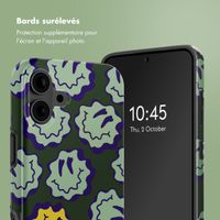 Selencia Coque arrière Vivid avec MagSafe Apple iPhone 16 - Wavy Smiley Green