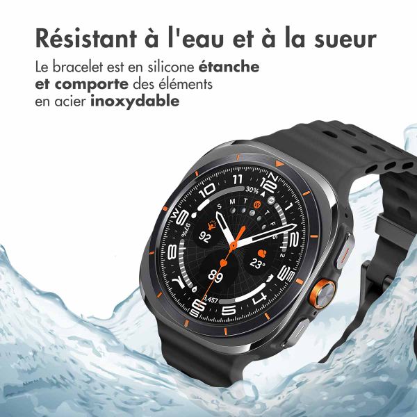imoshion Bracelet Ocean en silicone Samsung Galaxy Watch Ultra (2024/2025) - Noir