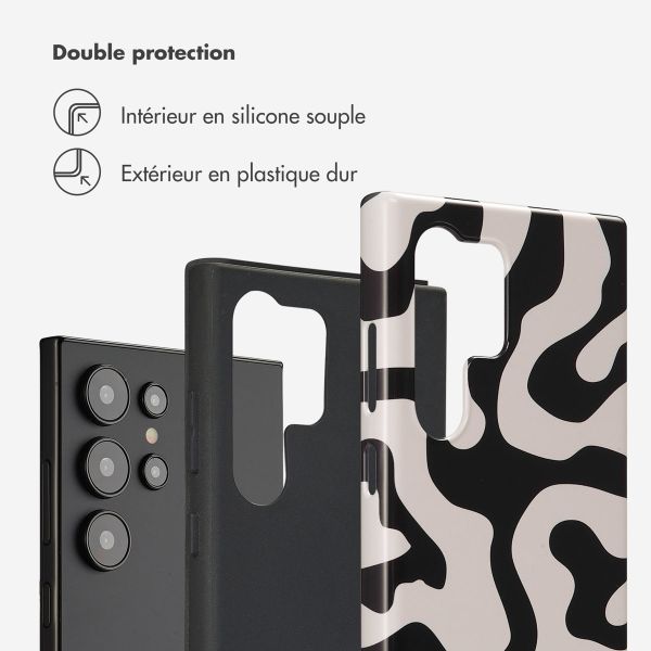 Selencia Coque arrière Vivid Samsung Galaxy S24 Ultra - Art Wave Black