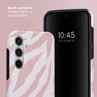 Selencia Coque arrière Vivid Samsung Galaxy A55 - Colorful Zebra Old Pink