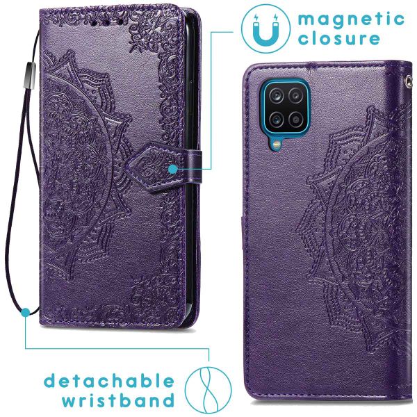 imoshion Etui de téléphone portefeuille Mandala Samsung Galaxy M22 / A22 (4G) - Violet