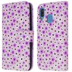 imoshion Étui de téléphone portefeuille Design Samsung Galaxy A40 - Purple Flowers