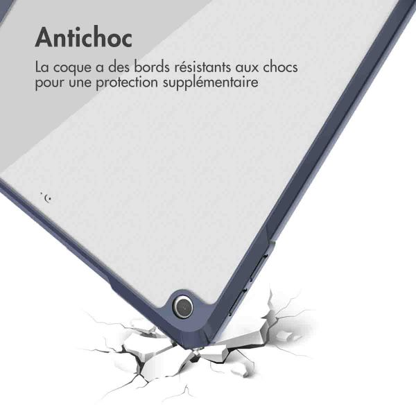 imoshion Coque tablette rigide Trifold iPad 9 (2021) 10.2 pouces / iPad 8 (2020) 10.2 pouces / iPad 7 (2019) 10.2 pouces - Bleu foncé