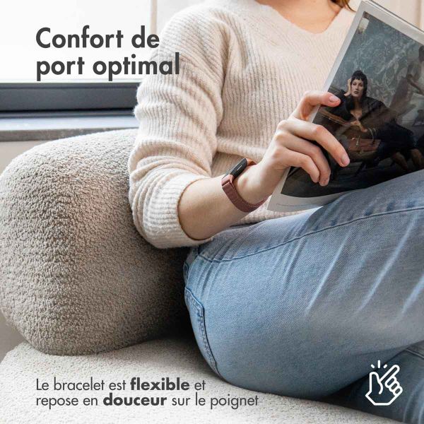 imoshion Bracelet magnétique milanais Fitbit Alta (HR) - Taille S - Rose