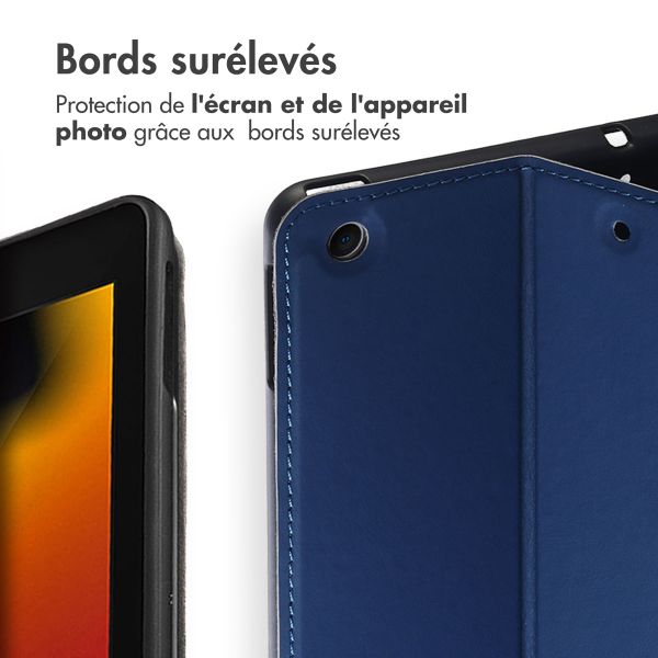 Accezz Coque tablette Classic Apple iPad 9 (2021) 10.2 pouces / iPad 8 (2020) 10.2 pouces / iPad 7 (2019) 10.2 pouces - Bleu foncé