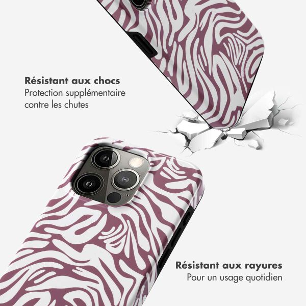 Selencia Coque arrière Vivid Apple iPhone 15 Pro - Trippy Swirl Dark Rose