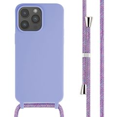 imoshion Coque en silicone avec cordon Apple iPhone 15 Pro Max - Violet