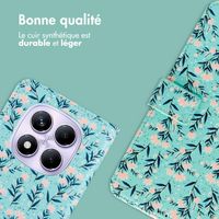 imoshion Étui de télephone portefeuille Design Xiaomi Redmi Note 14 Pro (4G) - Blue Flowers