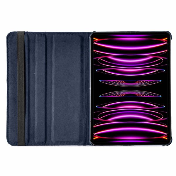 imoshion Coque tablette rotatif à 360° iPad Pro 12.9 (2022) / Pro 12.9 (2021) - Bleu foncé