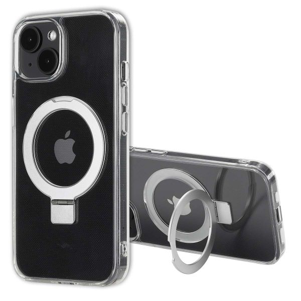 Accezz Coque Ring Stand avec MagSafe Apple iPhone 14 - Transparent