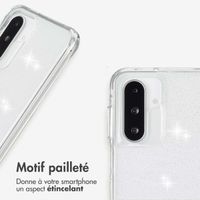 imoshion Coque arrière transparente Pailletée Samsung Galaxy A36 / A56 - Argent