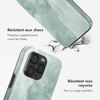 Selencia Coque arrière Vivid Tough avec MagSafe iPhone 15 Pro - Marble Grayed Jade