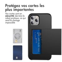 imoshion Coque arrière avec porte-cartes Apple iPhone 12 (Pro) - Noir