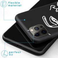 imoshion Coque Design Apple iPhone 12 Pro Max - Visage abstrait - Blanc