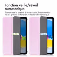 imoshion Coque tablette Trifold Apple iPad 11 (2025) 11 pouces A16 / iPad 10 (2022) 10.9 pouces - Rose