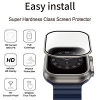 WiWu Protecteur d'écran avec bord en verre trempé Easy Install Apple Watch Series 4-6 / SE - 40 mm - Noir