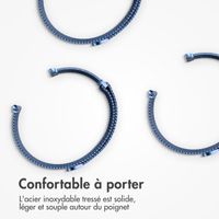 imoshion Bracelet magnétique milanais Apple Watch Series 1 - 9 / SE (38/40/41 mm) | Series 10 / 11 (42 mm) - Taille S - Bleu