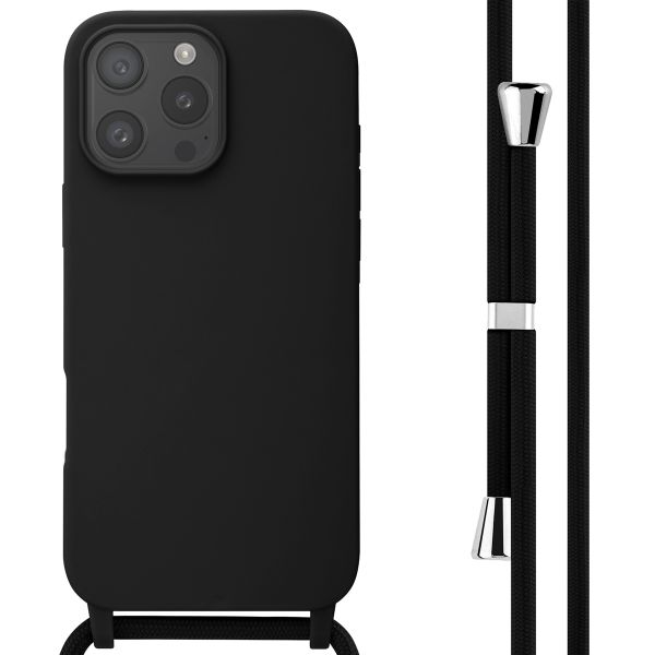 imoshion Coque en silicone avec cordon iPhone 16 Pro Max - Noir