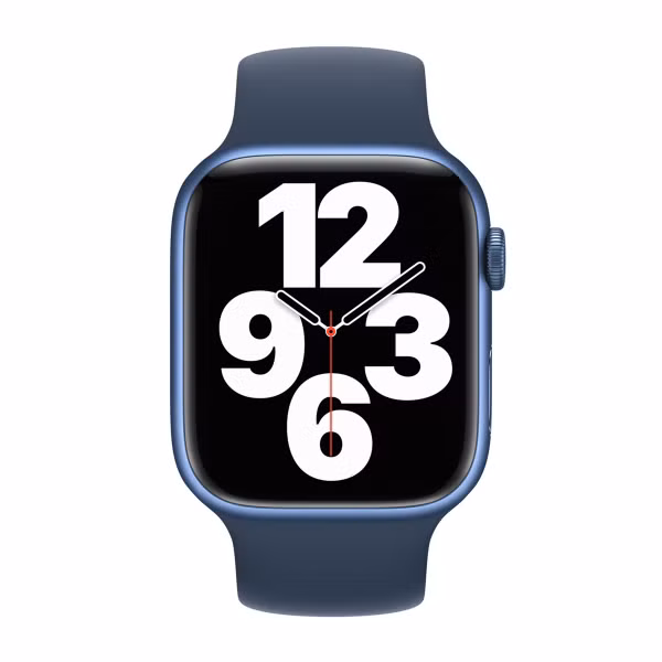 Apple Bracelet Boucle unique en Silicone Apple Watch | 38/40/41/42 mm - Taille 5 - Abyss Blue