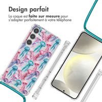 imoshion Coque Design avec cordon Samsung Galaxy S24 - Jellyfish Watercolor