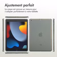 Accezz Coque Frosted Apple iPad 9 (2021) 10.2 pouces / iPad 8 (2020) 10.2 pouces / iPad 7 (2019) 10.2 pouces - Noir