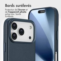 Accezz Étui de télephone portefeuille en cuir 2-en-1 avec MagSafe Apple iPhone 17 Pro - Nightfall Blue